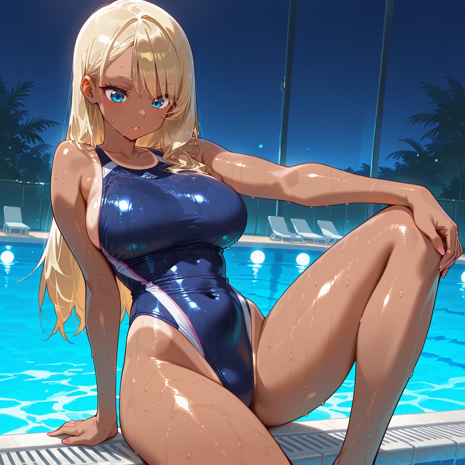 性春学園〜No.3黒ギャルスク水〜コーチに溺れる濡れ透け着衣ハメH - サンプル画像 4