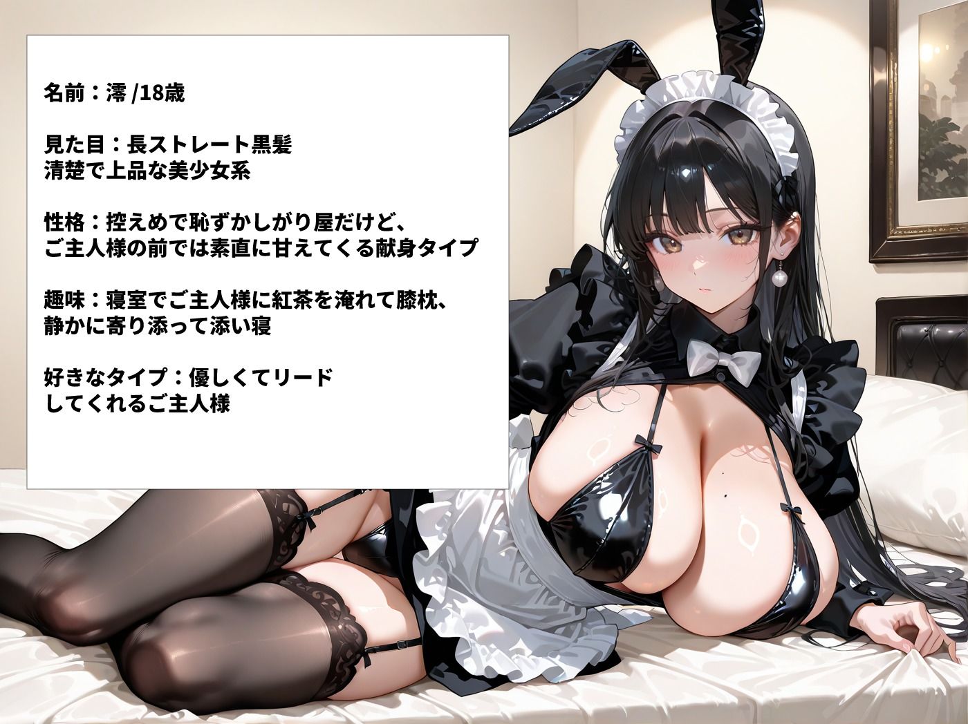 あまあまな爆乳メイドにバニー着させてラブラブセックス - サンプル画像 4