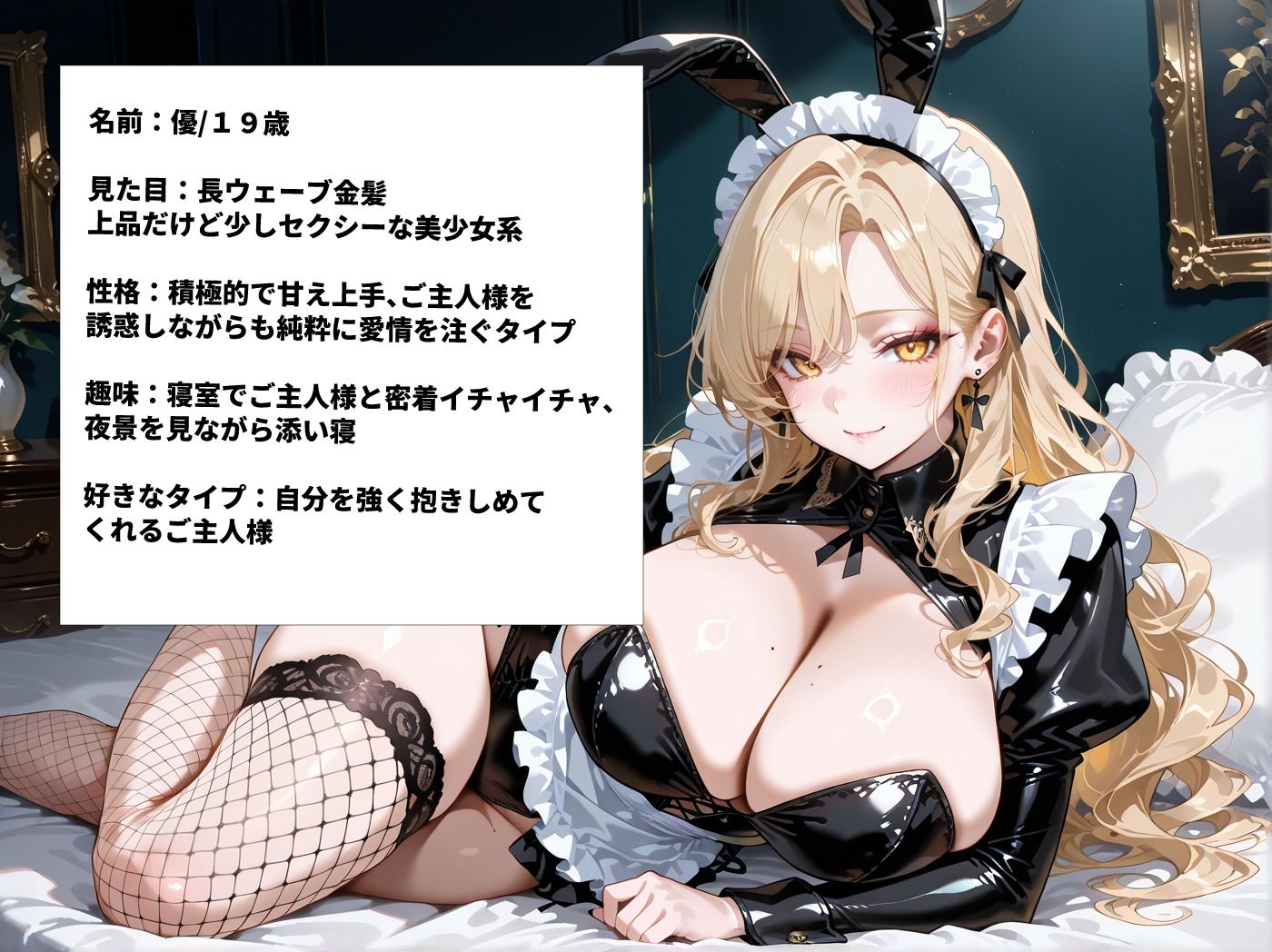 あまあまな爆乳メイドにバニー着させてラブラブセックス - サンプル画像 7