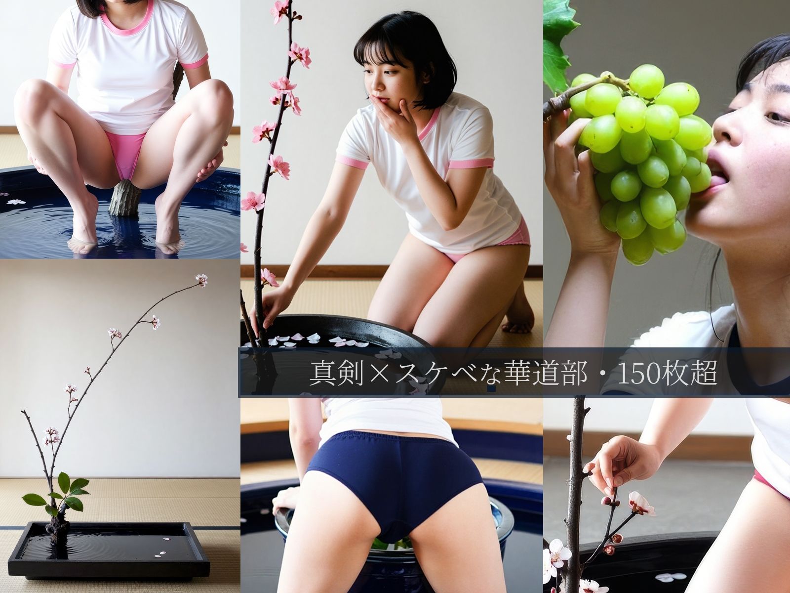 ブルマ華道部―桜の春号  真剣xスケベなAIブルマ写真集 - サンプル画像 2