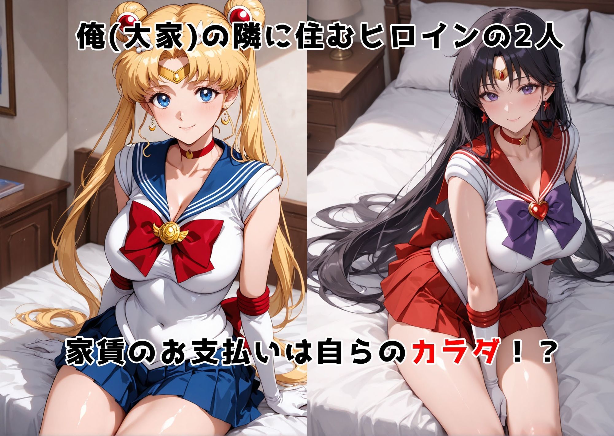 チン体奉仕契約〜大家への家賃は私達のカラダ〜  セーラー〇ーン・セーラー〇ーズ編 - サンプル画像 2