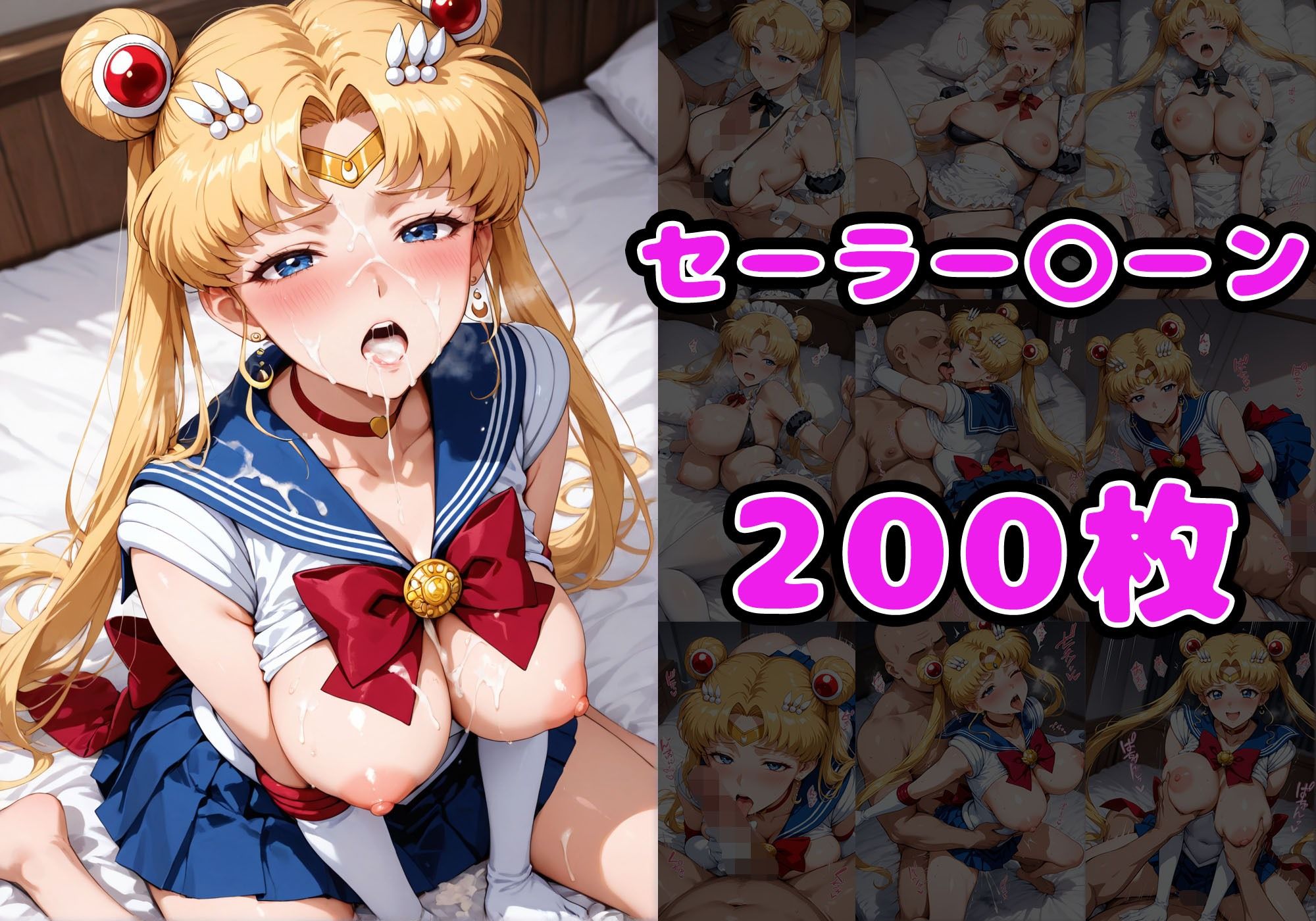 チン体奉仕契約〜大家への家賃は私達のカラダ〜  セーラー〇ーン・セーラー〇ーズ編 - サンプル画像 7