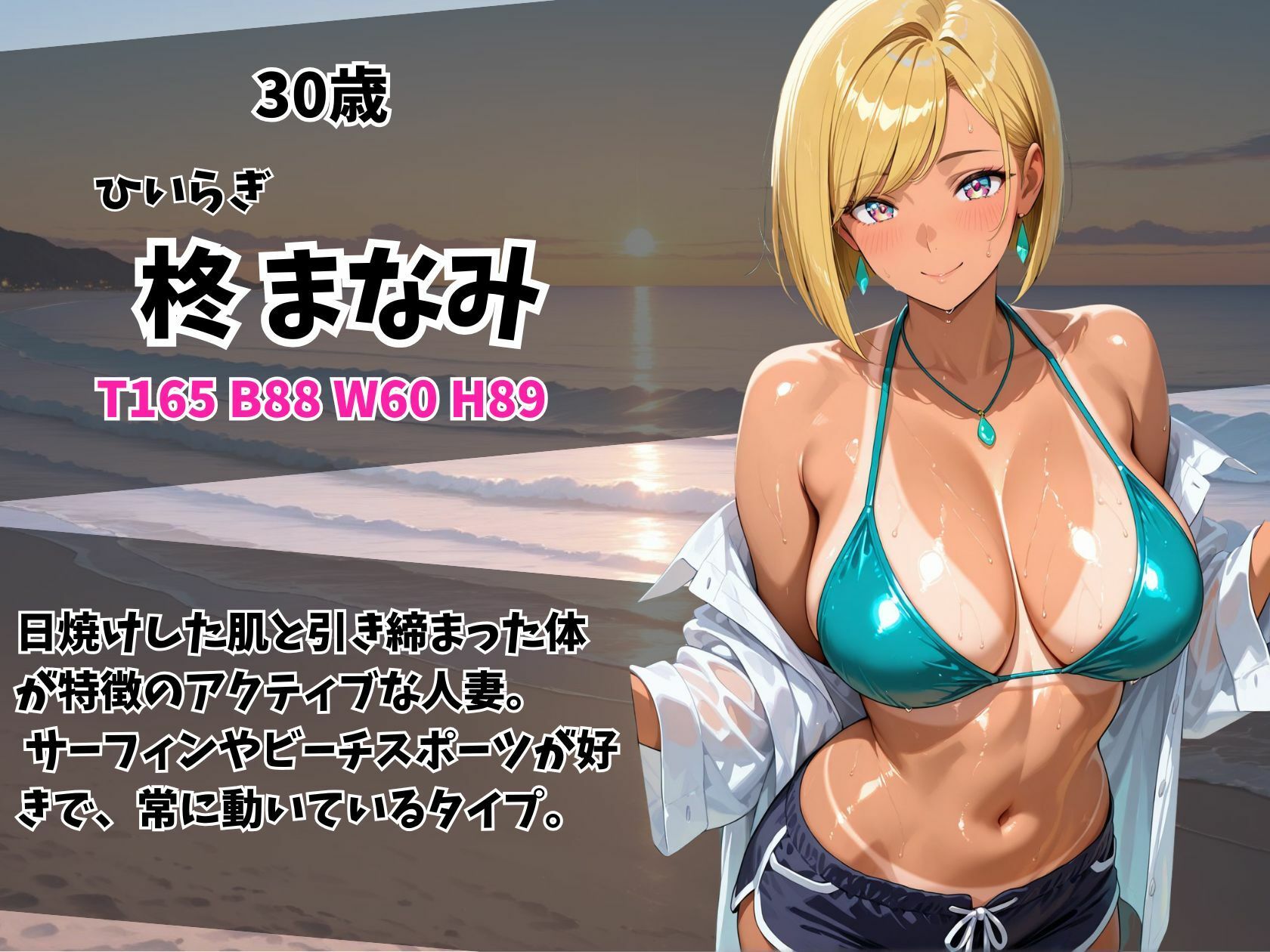 ケツ穴ミセス黒ギャル人妻ビーチ - サンプル画像 4