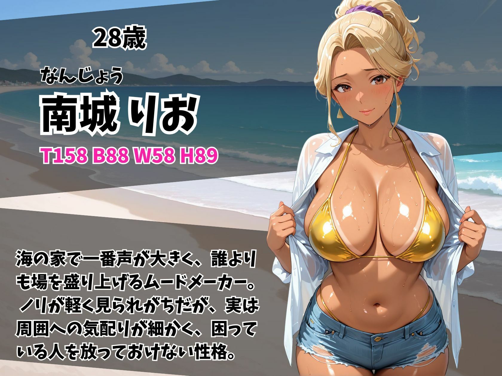 ケツ穴ミセス黒ギャル人妻ビーチ - サンプル画像 6