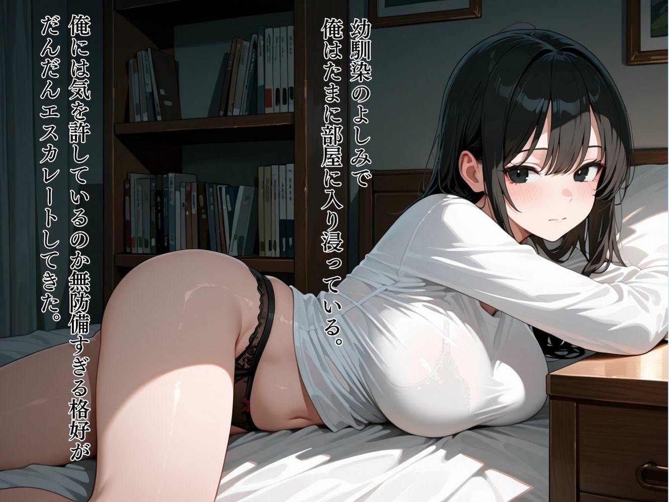 ダウナー系幼馴染が無防備すぎたので脱がせてみたら生ハメSEXさせてくれた話 - サンプル画像 2