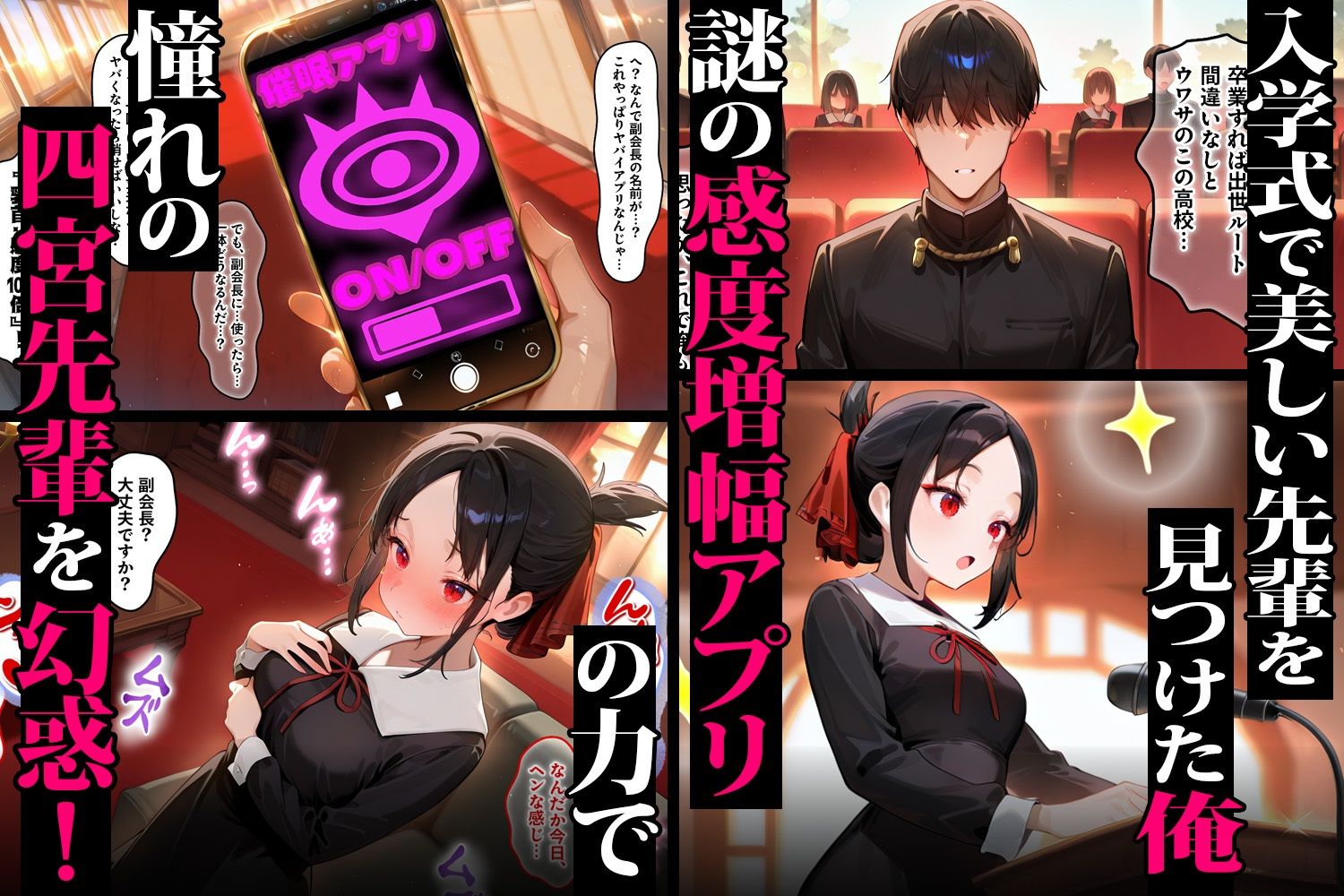 催●アプリで感度3000倍 イキ狂い絶頂中出しされた話 かぐや＆愛編 - サンプル画像 1