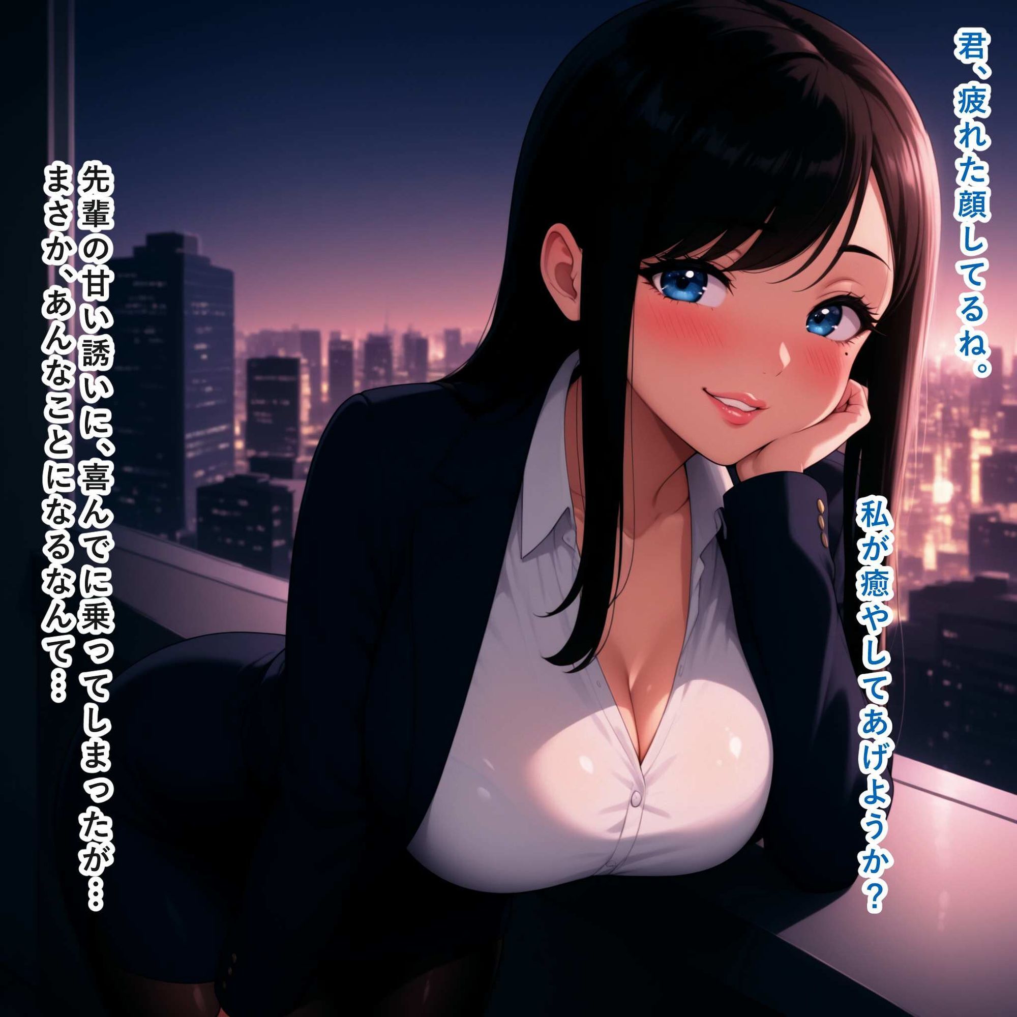 会社の優しい先輩に誘われたら、実はサキュバスで根こそぎ搾られました - サンプル画像 1