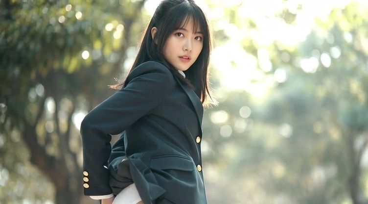 【神アングル】目の前で見える…制服コスのリアルパンチラ集 - サンプル画像 1