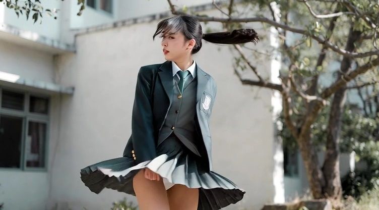 【神アングル】目の前で見える…制服コスのリアルパンチラ集 - サンプル画像 2