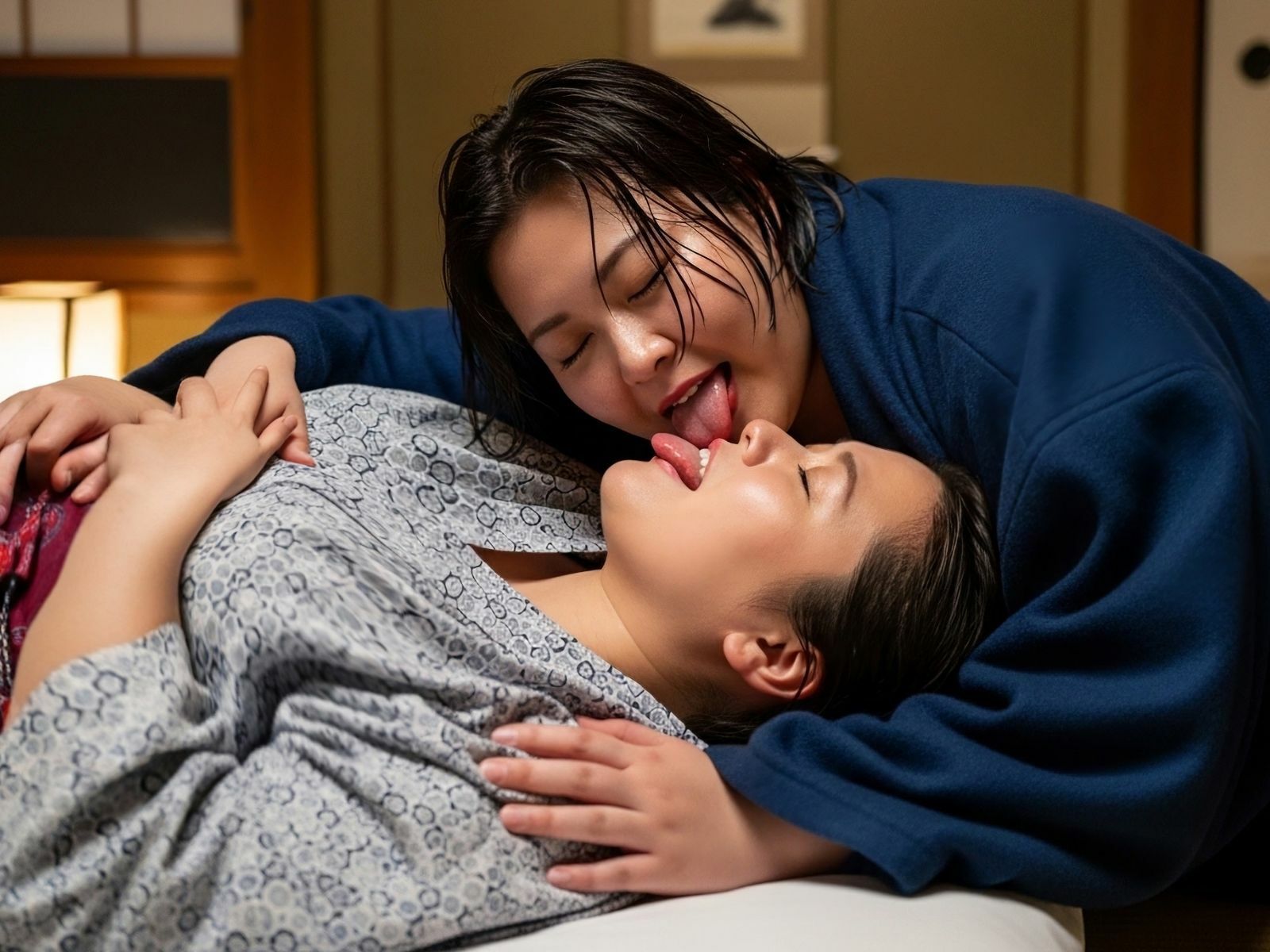 【フェチ】ぽっちゃり×ベロキス 〜密着・肉厚・接吻〜 - サンプル画像 2