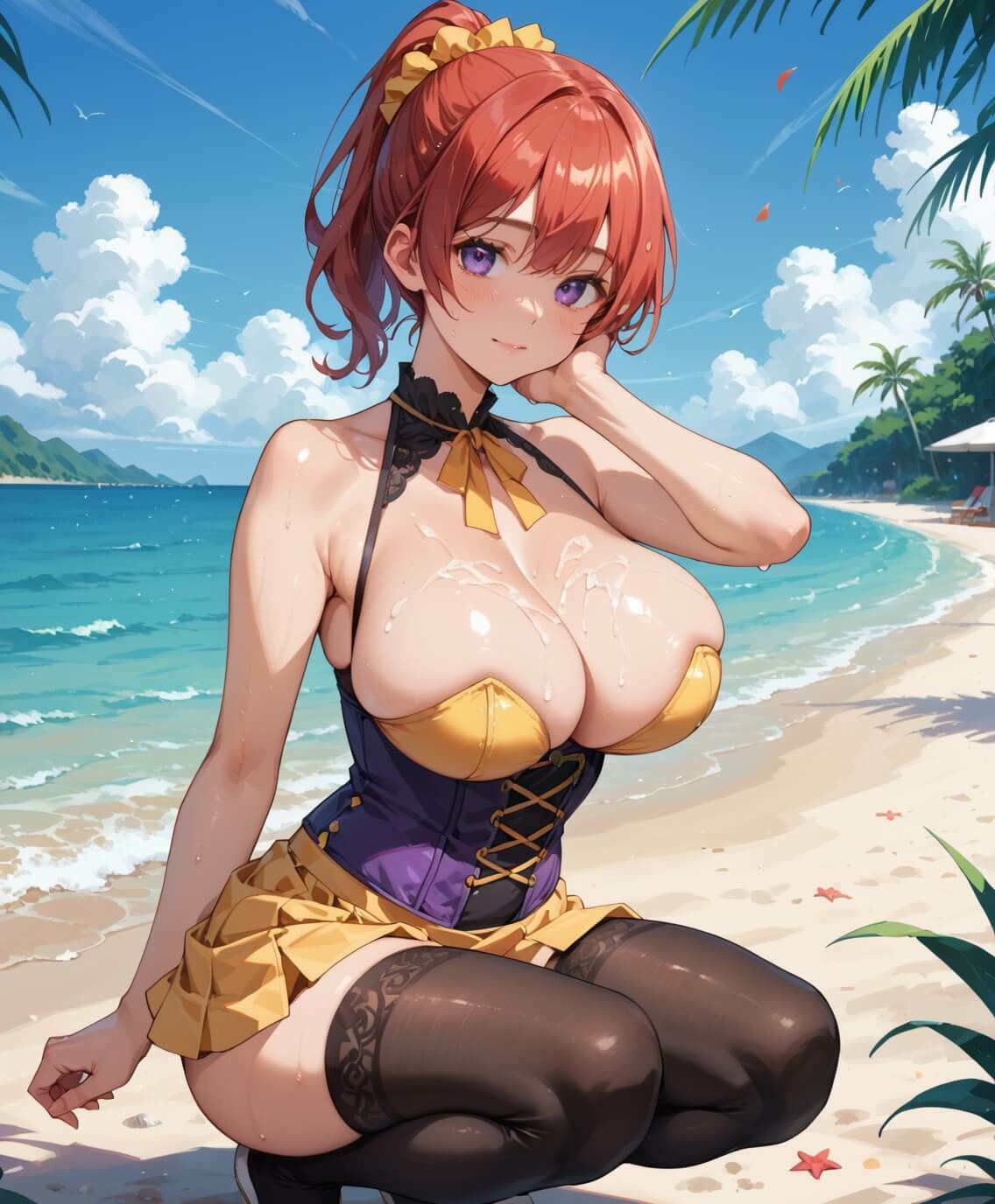 海のグラビア撮影に気合入りすぎました【480枚】 - サンプル画像 5