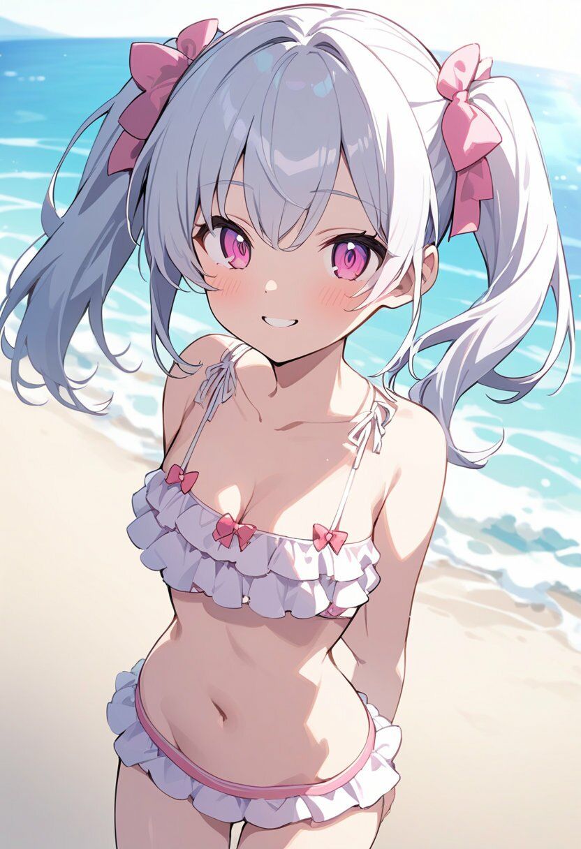 4種の水着で谷間見せ＆お尻見せ vol.1 - サンプル画像 1