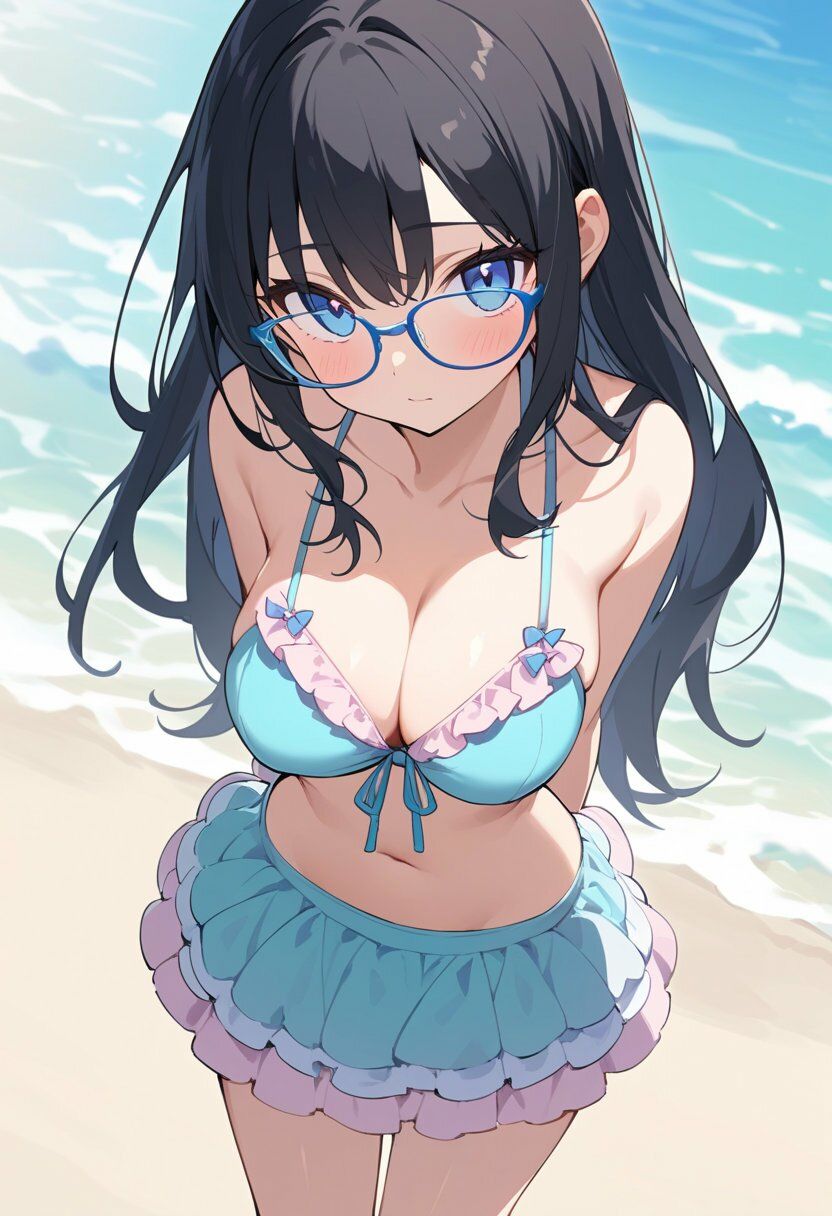 4種の水着で谷間見せ＆お尻見せ vol.1 - サンプル画像 2