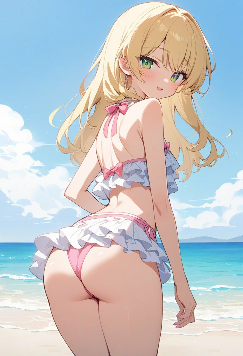 4種の水着で谷間見せ＆お尻見せ vol.1 - サンプル画像 9