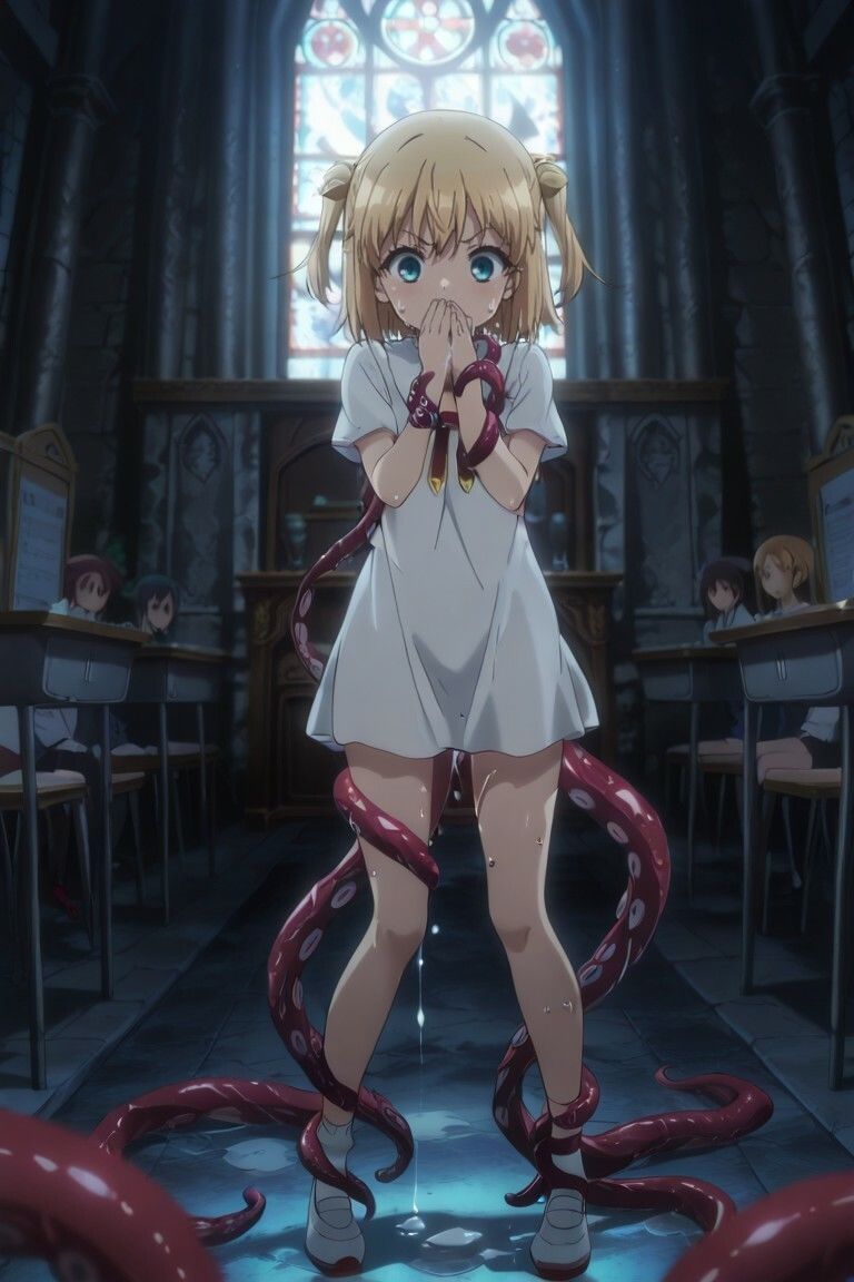 触手に犯●れ堕ちる少女たち 〜背徳の触手宴〜 - サンプル画像 1