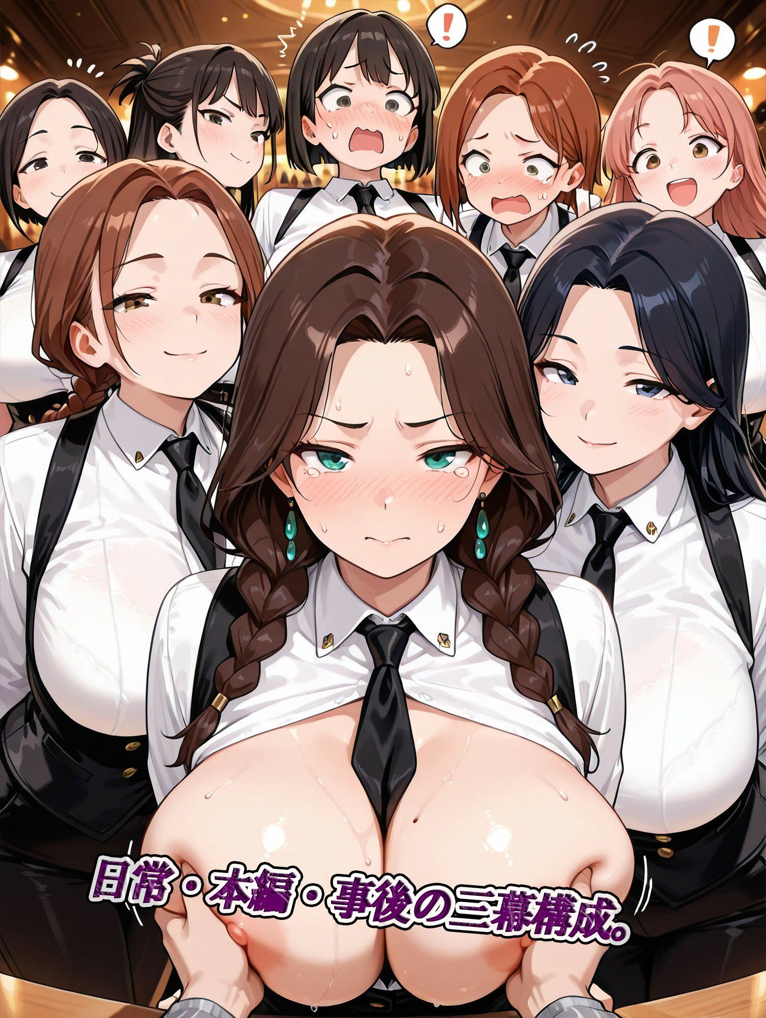 人妻バーテンダー被虐乱交〜男たちに服従し、堕ちていく熟女たち〜 - サンプル画像 7