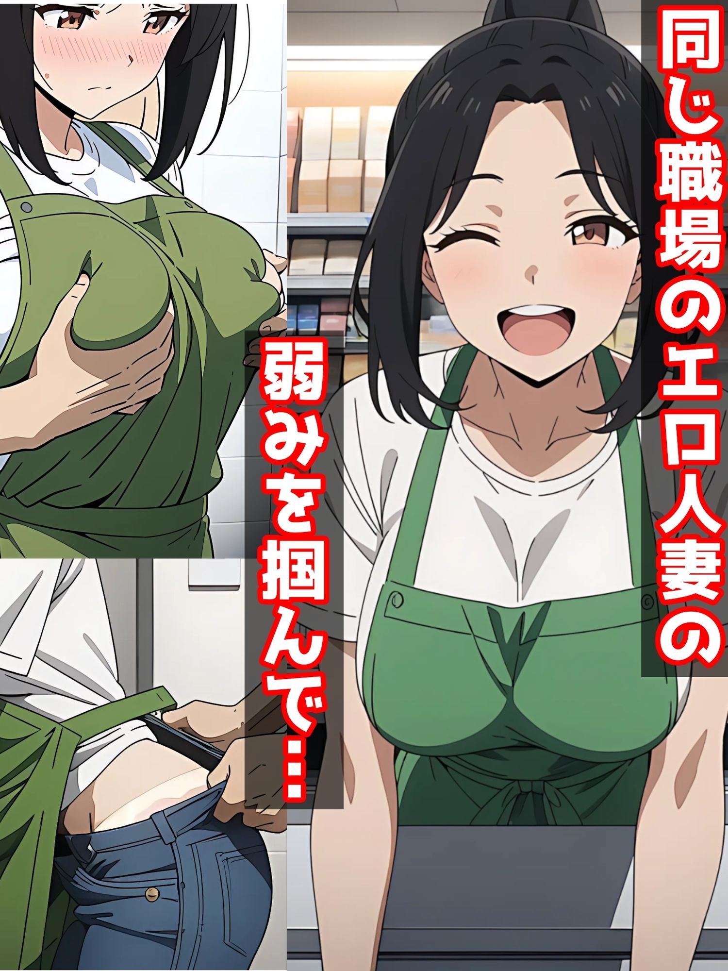 コンビニで働く人妻を孕ませNTR - サンプル画像 1