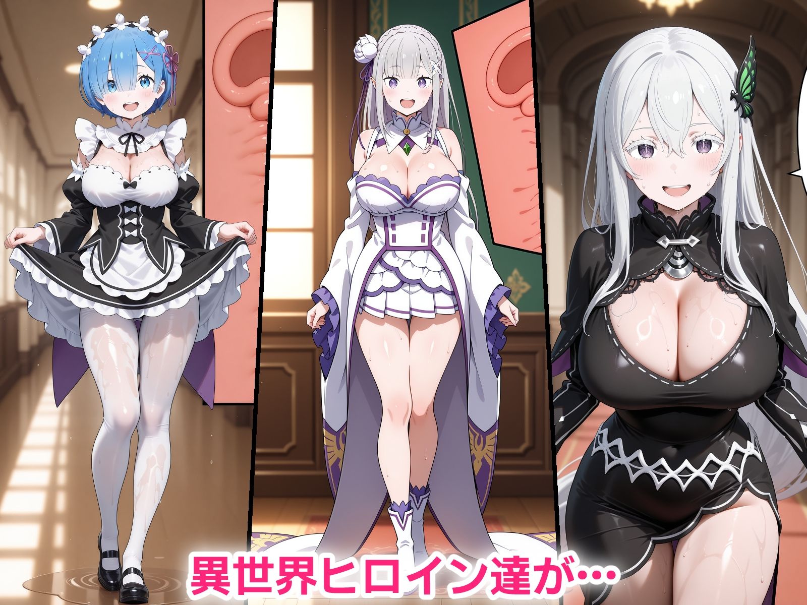 催●おじさんに寝取られる異世界ヒロインの三人〜全員メス堕ち・孕ませ〜 - サンプル画像 1