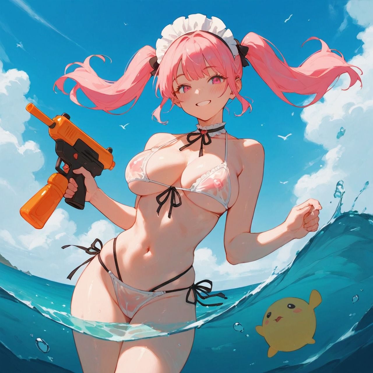 メイドさんと海でいちゃラブ（はーと） - サンプル画像 8