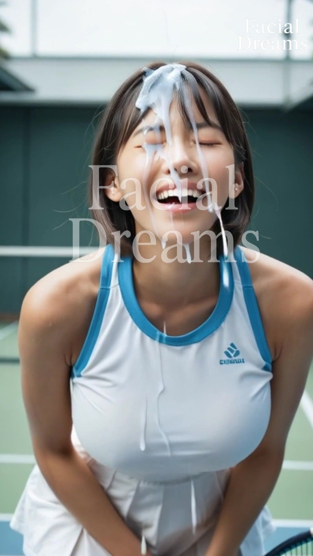 テニスサークルのミノリさんに顔射20発 - サンプル画像 4