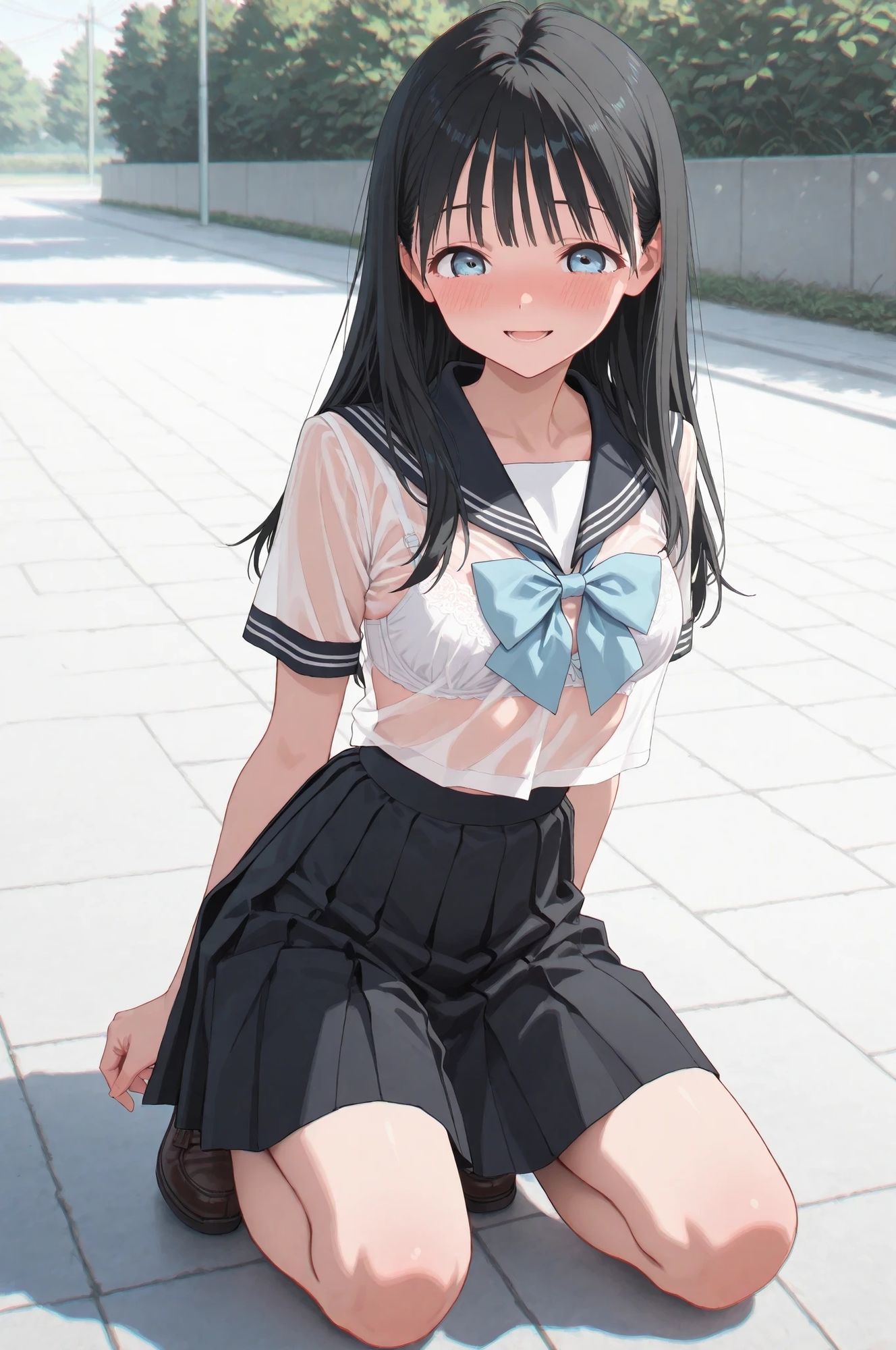 AIイラストCG集128  明〇ちゃんのセーラー服  明〇小路 - サンプル画像 1