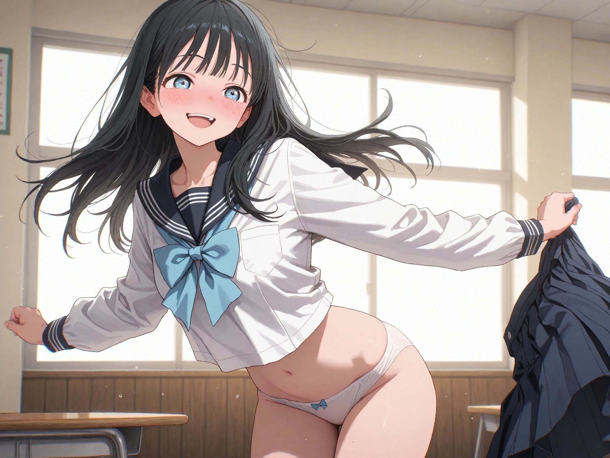 AIイラストCG集128  明〇ちゃんのセーラー服  明〇小路 - サンプル画像 6