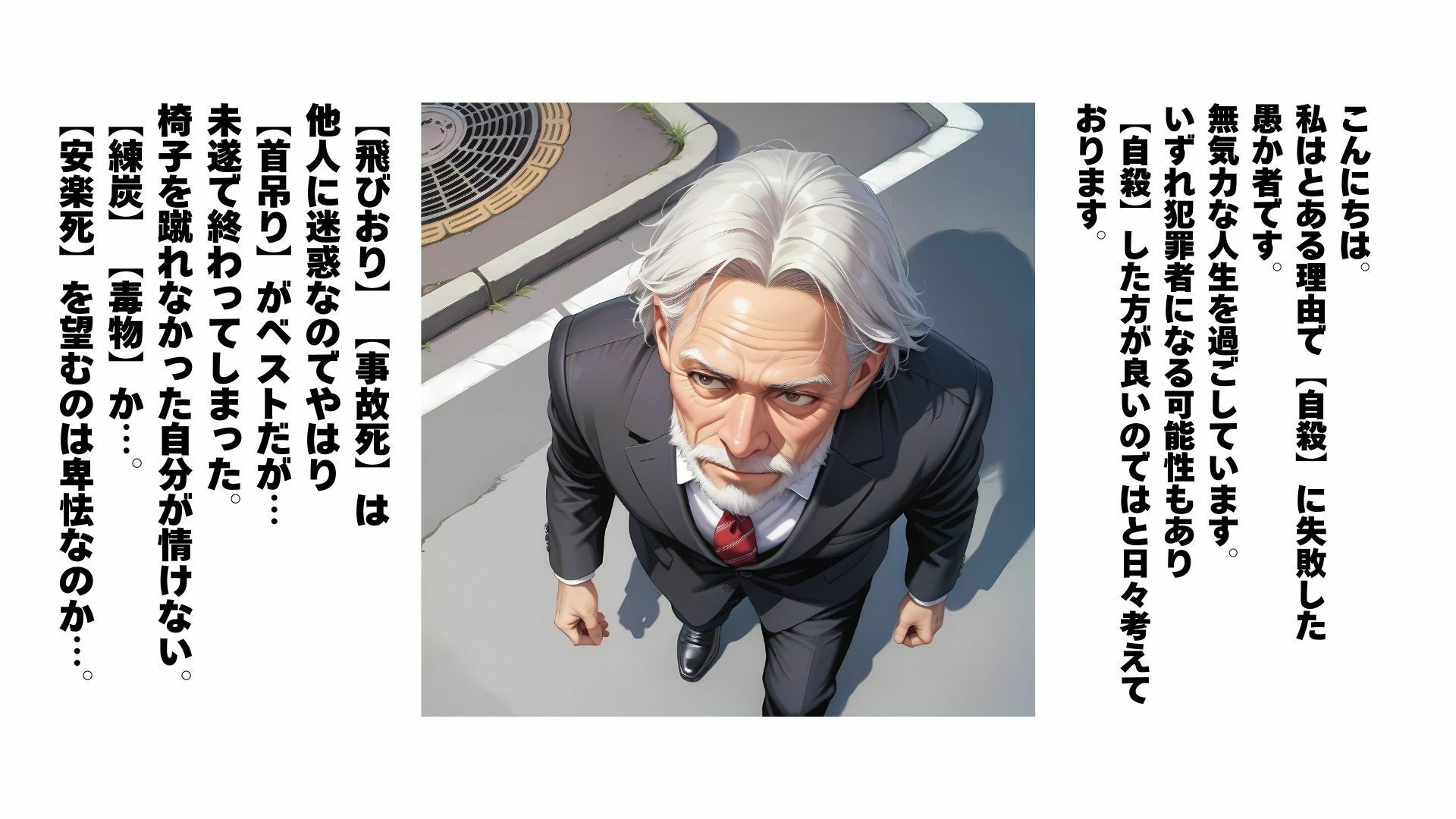 AIイラストストーリー『限りなく透明に近い老人』 - サンプル画像 1