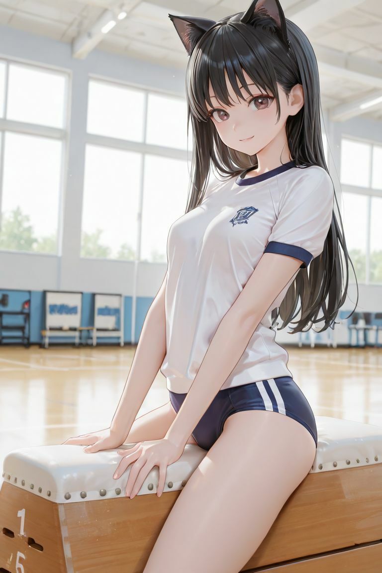 猫耳JKと体育館で - サンプル画像 2