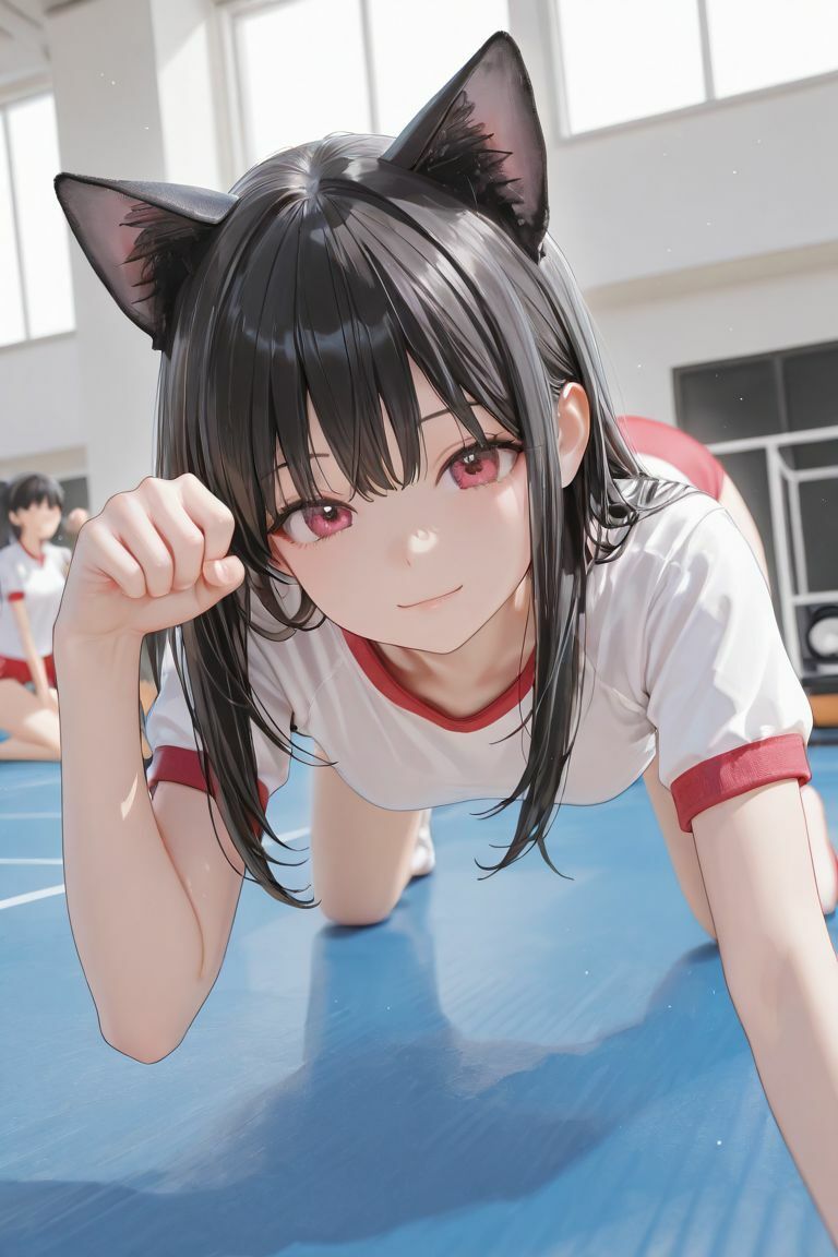 猫耳JKと体育館で - サンプル画像 3