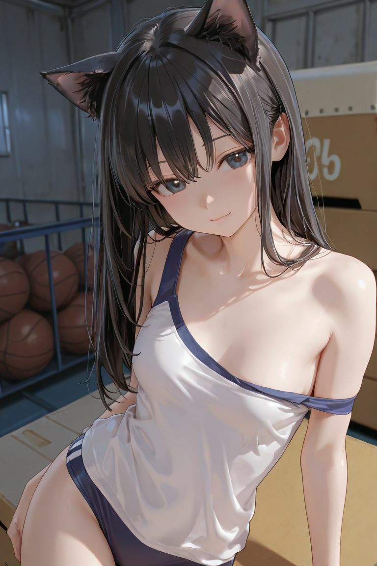 猫耳JKと体育館で - サンプル画像 6