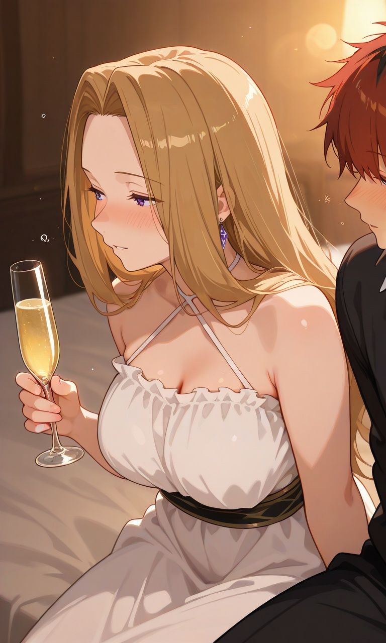 お姉さん魔法使いとの祝賀会 - サンプル画像 1