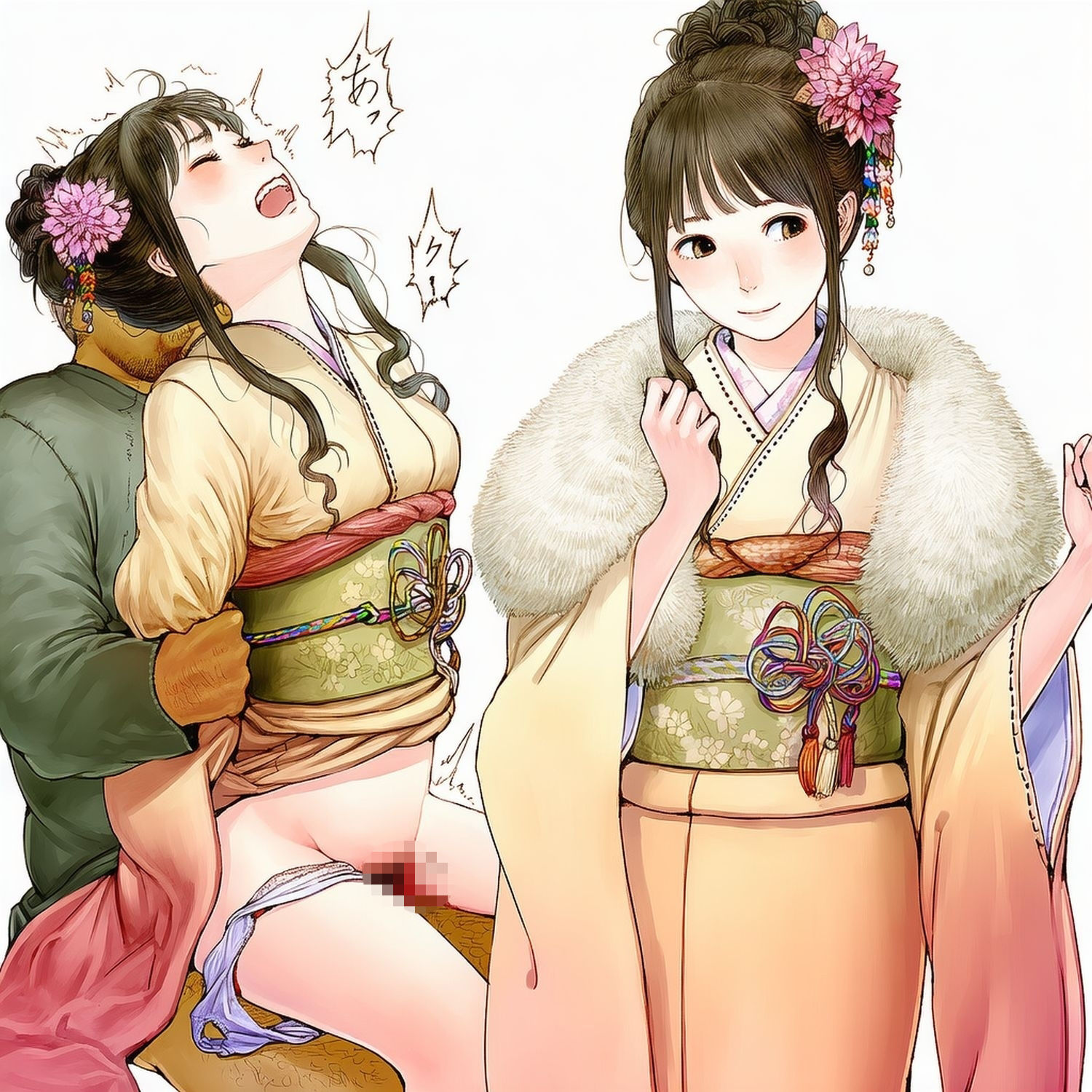 パパ活で処女を散らした和装の女の子 巫女・振袖成人編 - サンプル画像 2