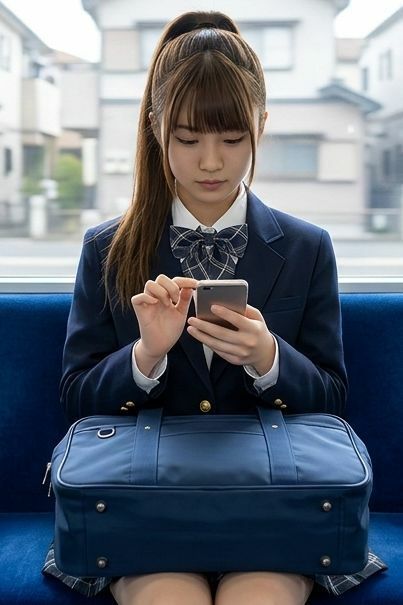 【AI動画】GGC vol.37 電車編14【制服パンチラ】 - サンプル画像 4