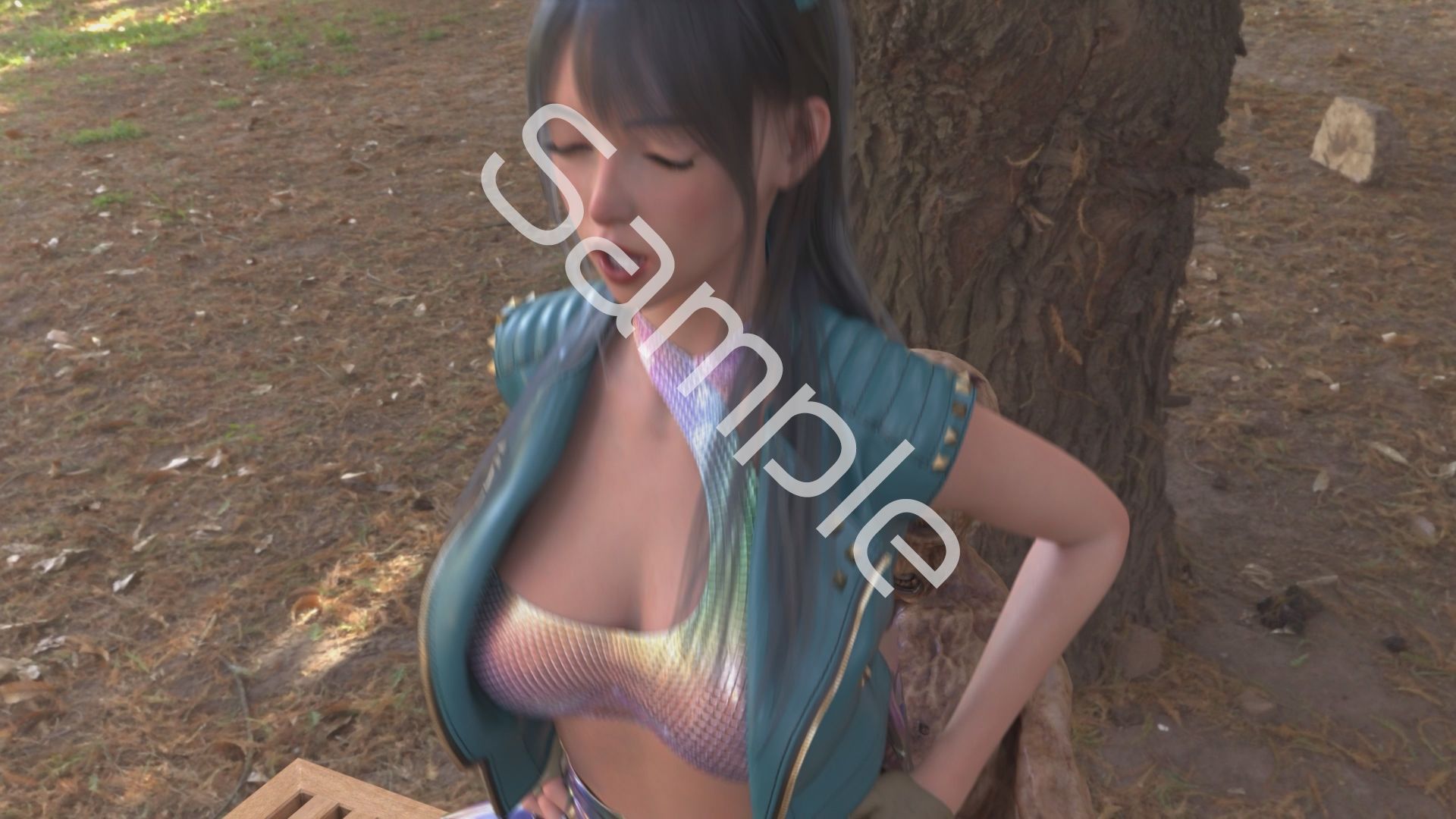 【△100】沙耶が主人公のMMORPG『編隊コレクション:Re』ゲーム動画（Vol.03:ゾンビの集団によるレ○プ被害に遭ってしまう:座位バック） - サンプル画像 3