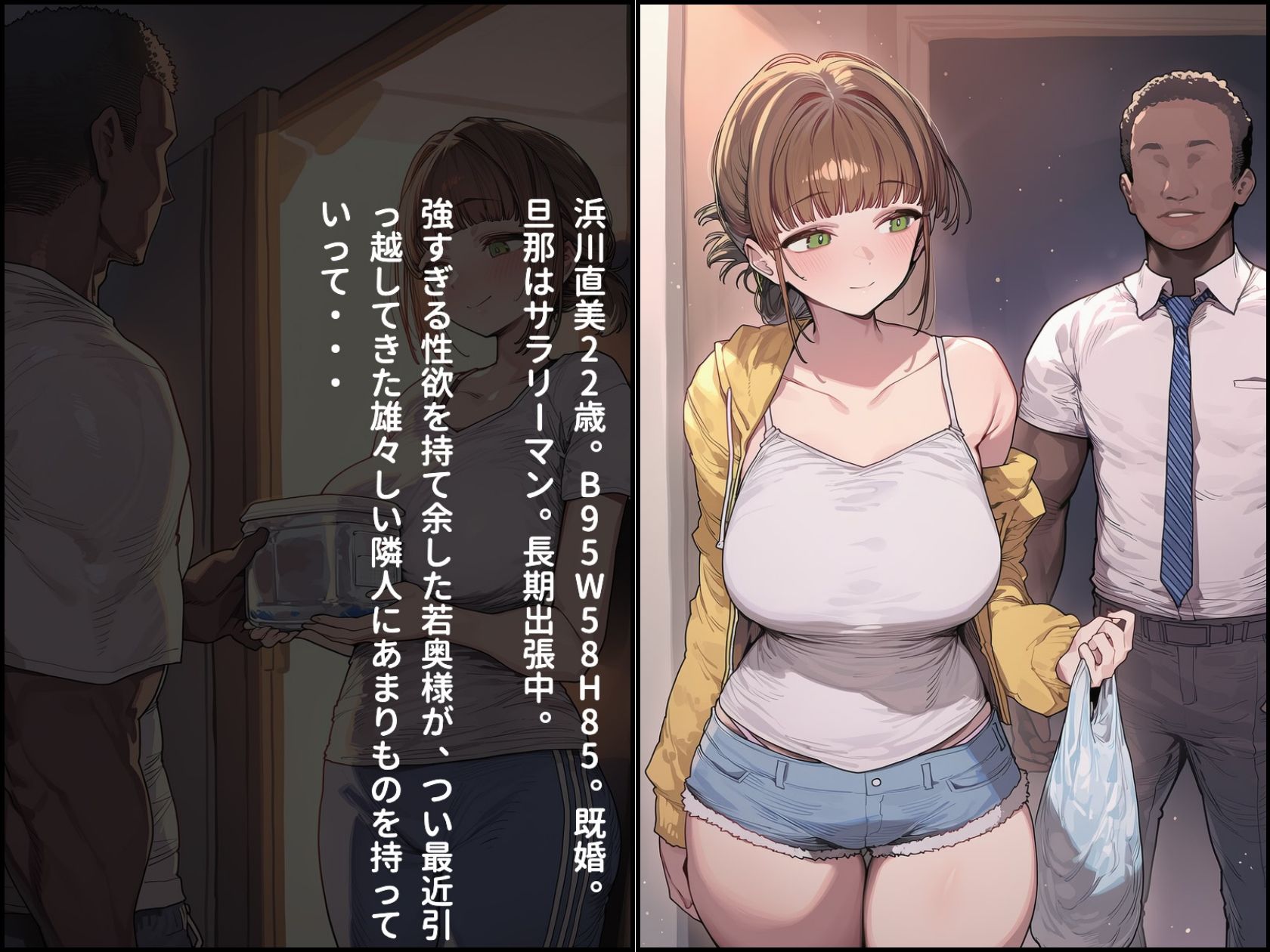 爆乳妻団地妻の性事情お隣さん編 - サンプル画像 1