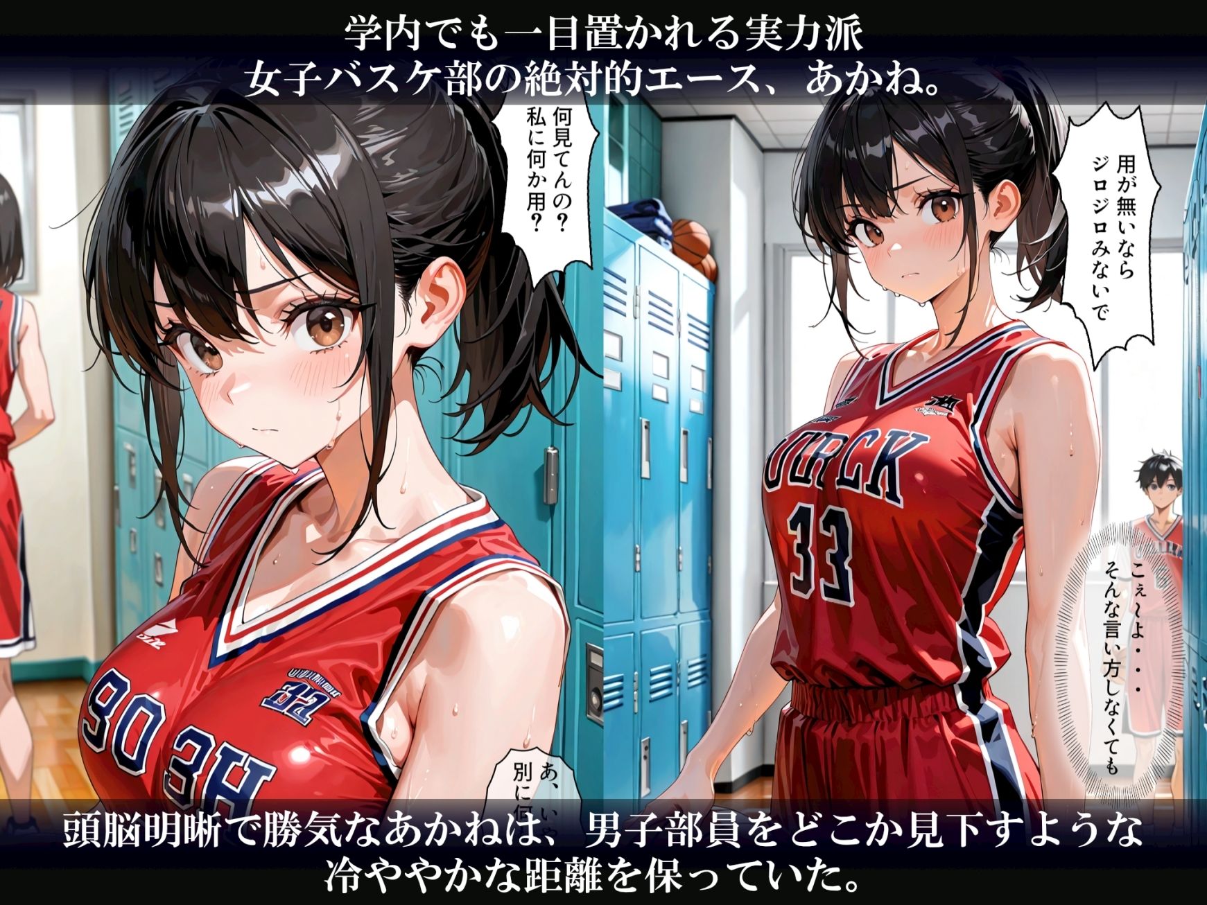 【セリフ付き】生意気女バスエース  プライド崩壊メス堕ち - サンプル画像 1