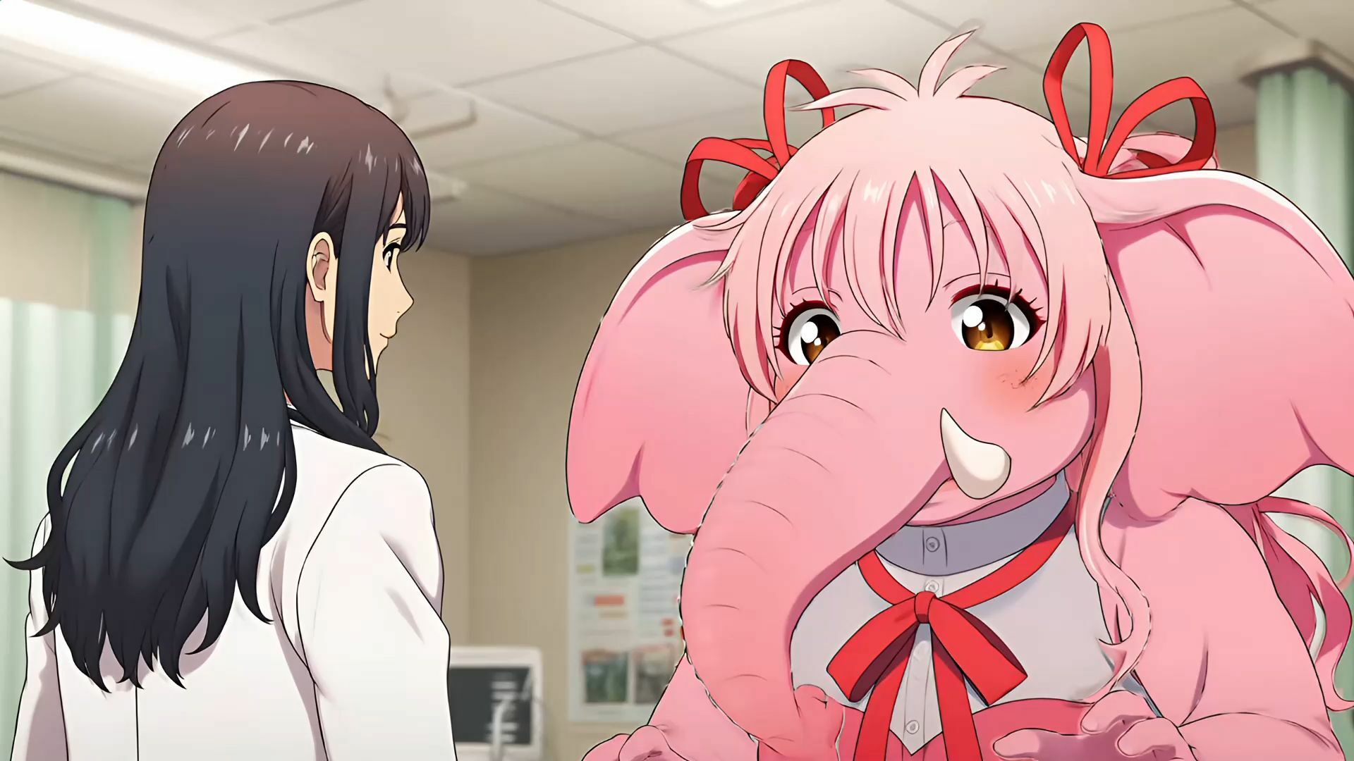 ピンクゾウのセクシーなくしゃみ！（MP4アニメーション）/ Pink Elephant’s Sexy Sneeze！ （MP4 Animation） - サンプル画像 4