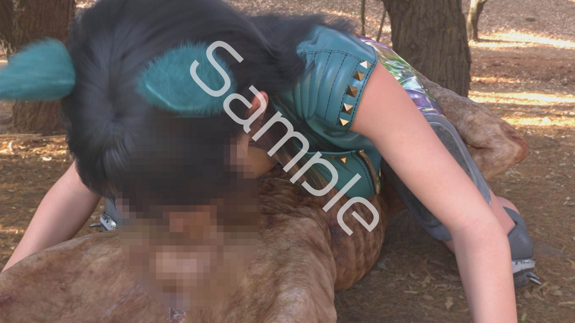 【△100】沙耶が主人公のMMORPG『編隊コレクション:Re』ゲーム動画（Vol.06:ゾンビの集団によるレ○プ被害に遭ってしまう:69シックスナイン） - サンプル画像 3