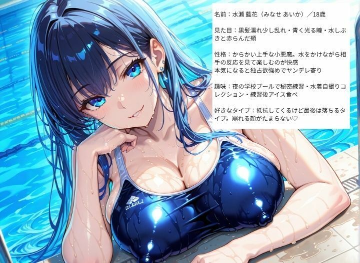 巨乳スク水水泳部と禁断のプライベートレッスン - サンプル画像 1