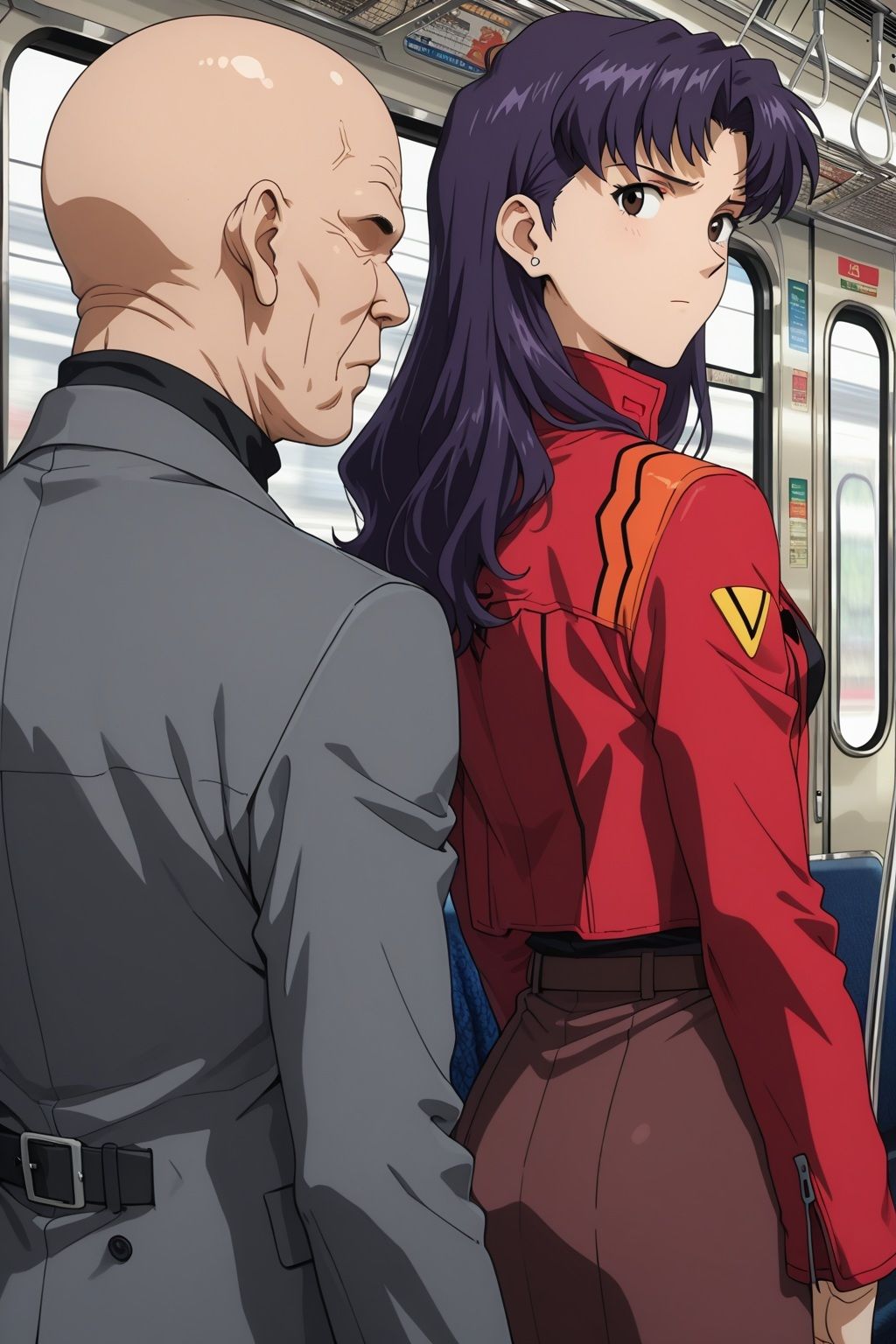 痴〇電車に堕ちたミサト - サンプル画像 1