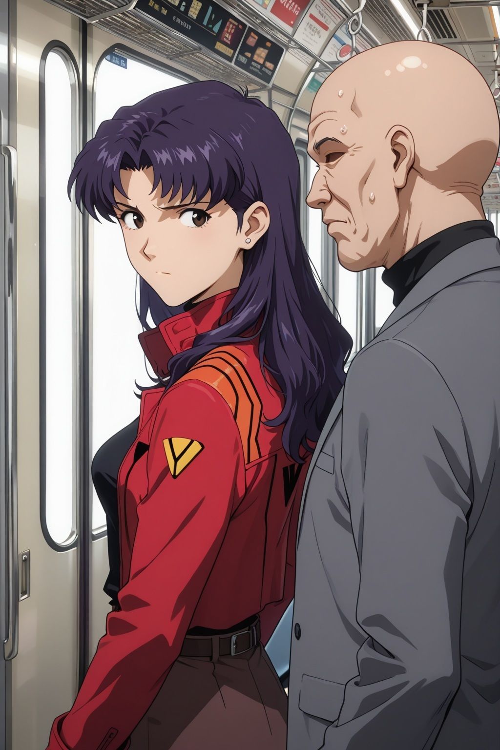 痴〇電車に堕ちたミサト - サンプル画像 2