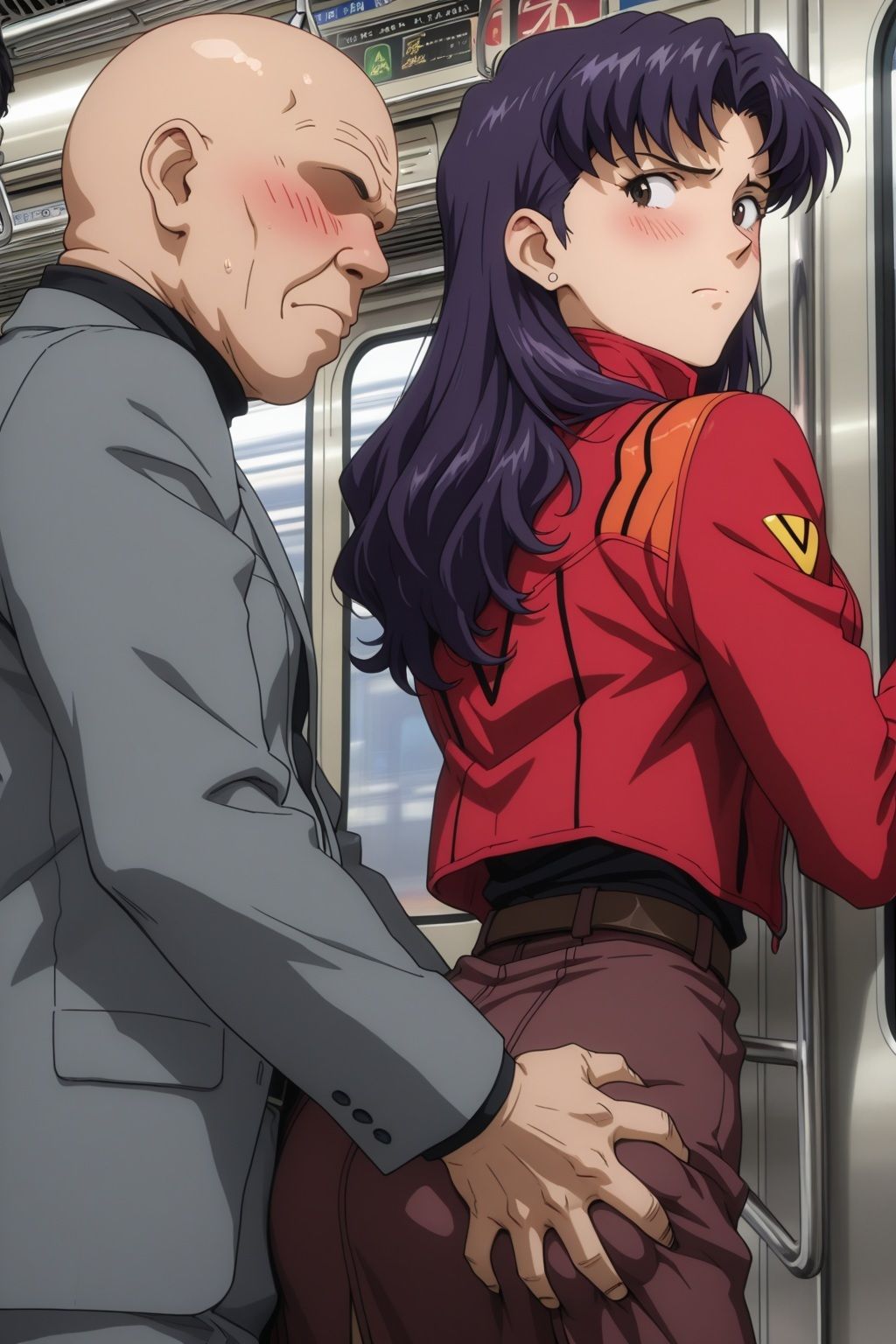 痴〇電車に堕ちたミサト - サンプル画像 3