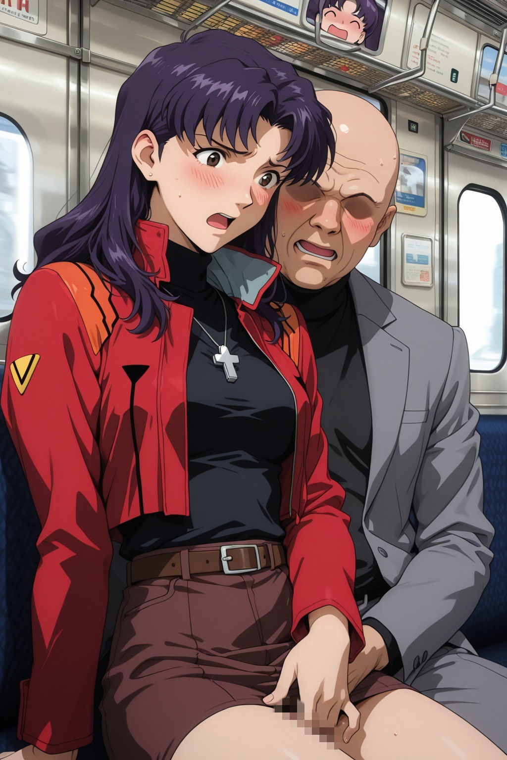 痴〇電車に堕ちたミサト - サンプル画像 6