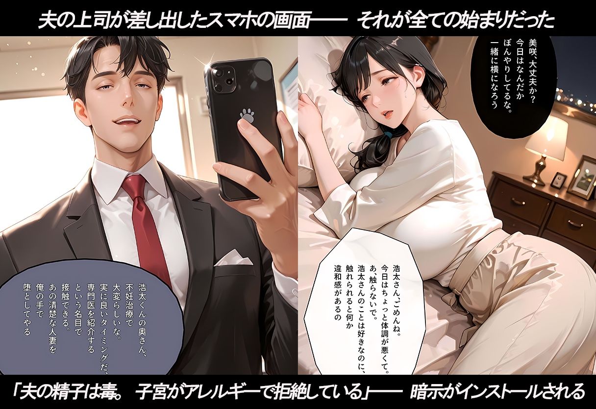 不妊治療と騙されて上司に中出しされ続けた妻 - サンプル画像 2