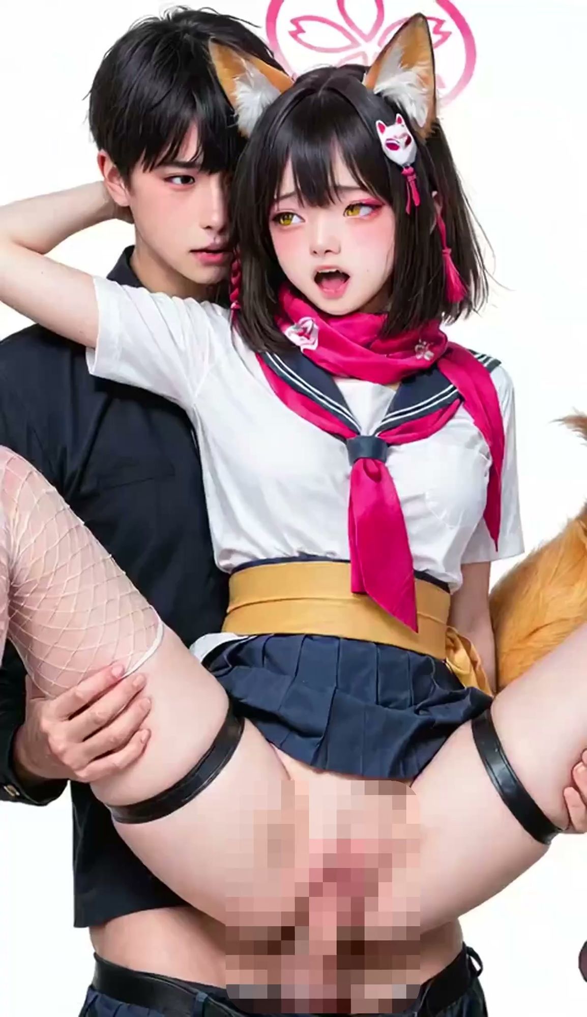 忍者系の女の子をイケメン先生が虜にしちゃう動画（ブルー系） - サンプル画像 3