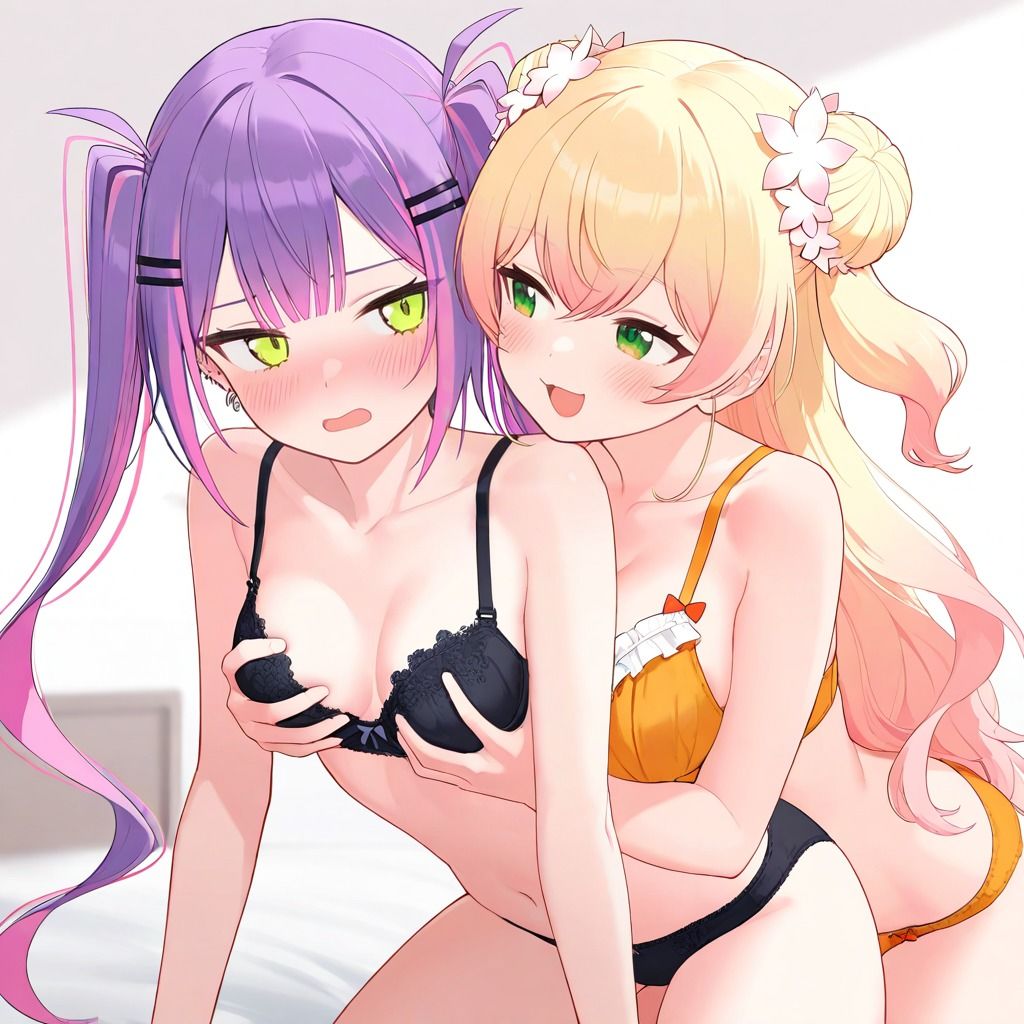 桃◯ねねと常◯トワ ねねトワ百合えっち - サンプル画像 2