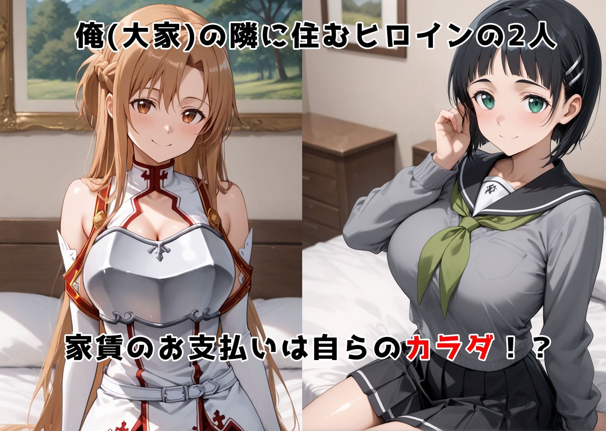 チン体奉仕契約〜大家への家賃は私達のカラダ〜   ア〇ナ・桐〇谷直葉編 - サンプル画像 2