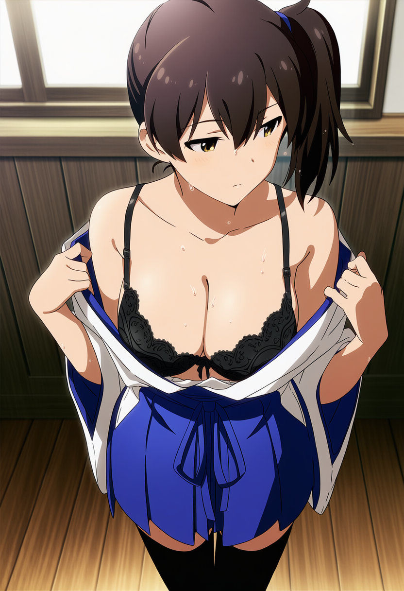 盗撮＆濡れ透けフェチ特化 2020年代アニメ作画特集 艦隊少女たちの濡れ透け教室生着替え その1 -500枚を撮影- - サンプル画像 5