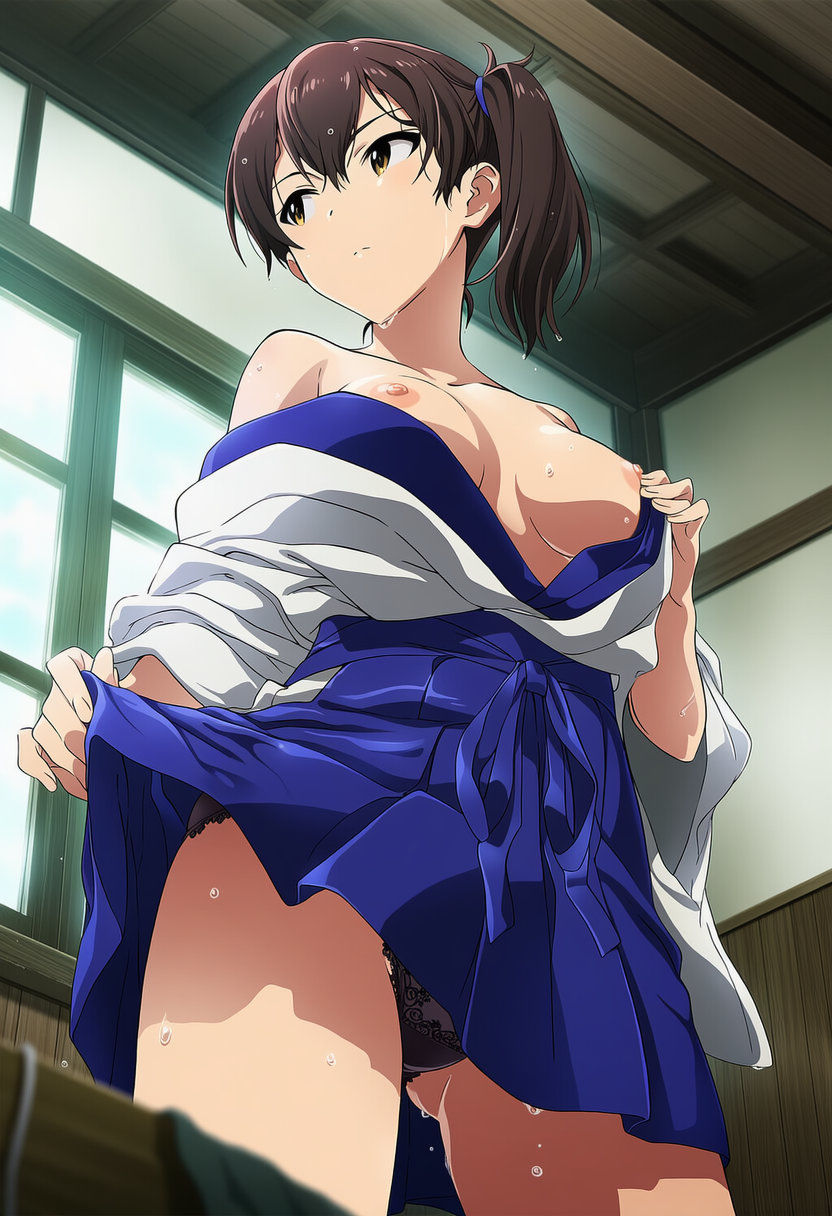 盗撮＆濡れ透けフェチ特化 2020年代アニメ作画特集 艦隊少女たちの濡れ透け教室生着替え その1 -500枚を撮影- - サンプル画像 9