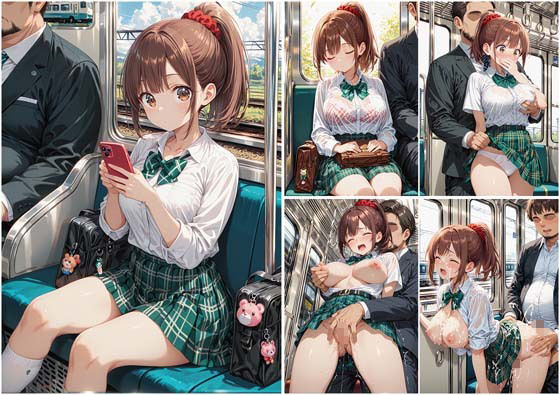 満員通学電車で中年おじさんに毎日痴●され続ける制服JK 〜声我慢の羞恥絶頂＆車内中出し孕ませ調教〜 - サンプル画像 9